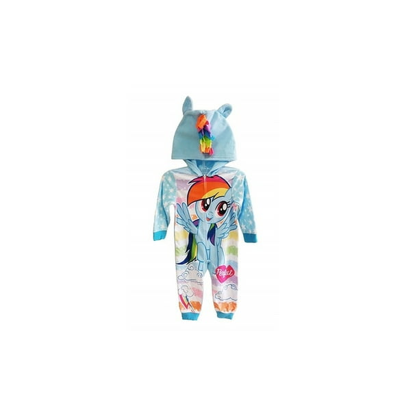 My Little Pony Rainbow Dash Adventure Hooded Fleece Pajama Sleeper Size 4//5